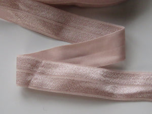 5m Pearl pink 20mm Fold over elastic FOE elastic Foldover
