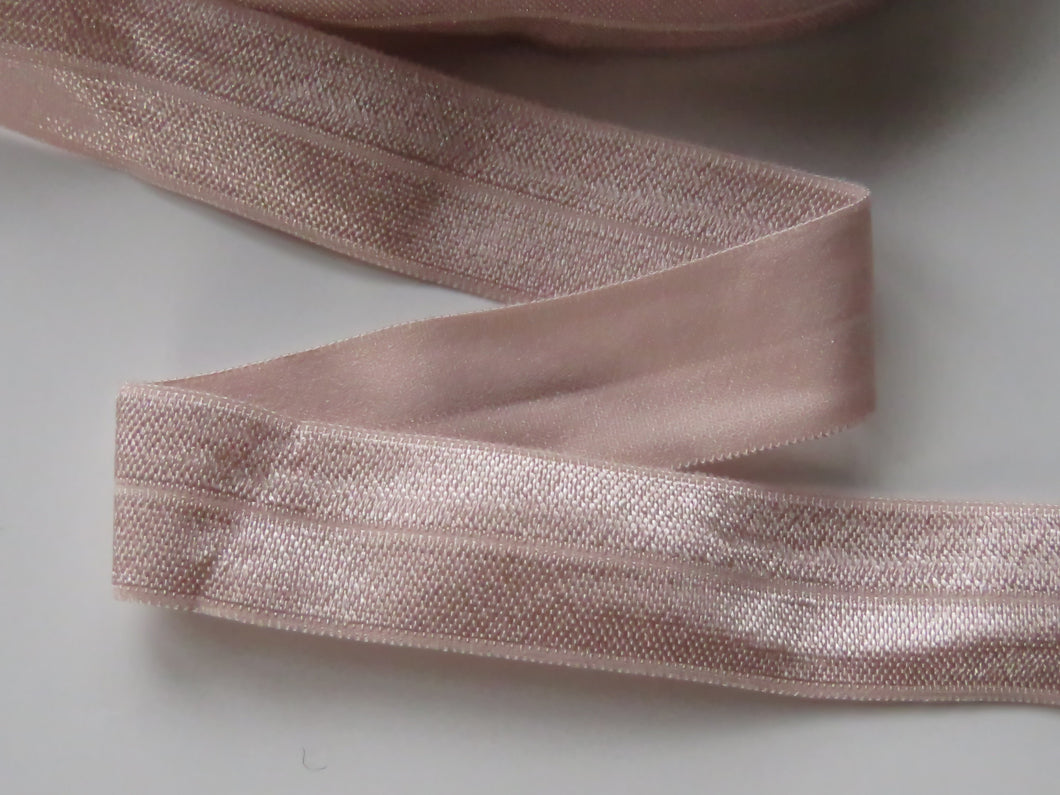 5m Pearl pink 20mm Fold over elastic FOE elastic Foldover