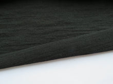 Load image into Gallery viewer, 1.23m Garros Black 100% merino wool jersey knit fabric 165g- pre cut length