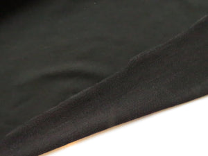 1.5m Stratton Black 43% Merino 44% Tencil 6% elastane 7% Nylon Sweatshirting 280g 190cm wide