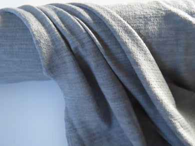 1.5m Coastal Grey 54% merino 46% polyester eyelet fabric 140g 160cm