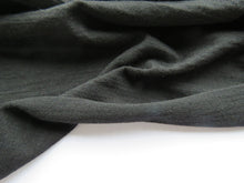 Load image into Gallery viewer, 1.23m Garros Black 100% merino wool jersey knit fabric 165g- pre cut length
