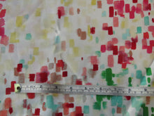 Load image into Gallery viewer, Sale 50% off- 1.18m Mixed Colour rectangle print on cream background 100% cotton drill
