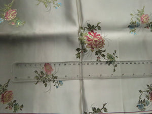 1.7m long x 74cm wide Champagne Chinese brocade with floral print