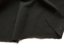 Load image into Gallery viewer, 1.5m Stratton Black 43% Merino 44% Tencil 6% elastane 7% Nylon Sweatshirting 280g 190cm wide