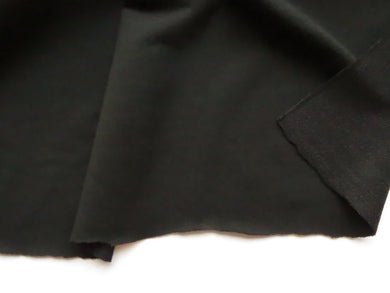 1m Stratton Black 43% Merino 44% Tencil 6% elastane 7% Nylon Sweatshirting 280g 190cm wide