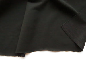 1.5m Stratton Black 43% Merino 44% Tencil 6% elastane 7% Nylon Sweatshirting 280g 190cm wide