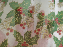 Load image into Gallery viewer, 21 x 65cm Christmas Holly see through fabric