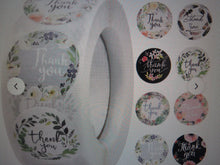 Load image into Gallery viewer, 500 Mixed floral print Thank you sticker labels 25mm
