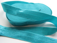 Load image into Gallery viewer, 3.5m Neon Blue 20mm Fold over elastic FOE elastic Foldover