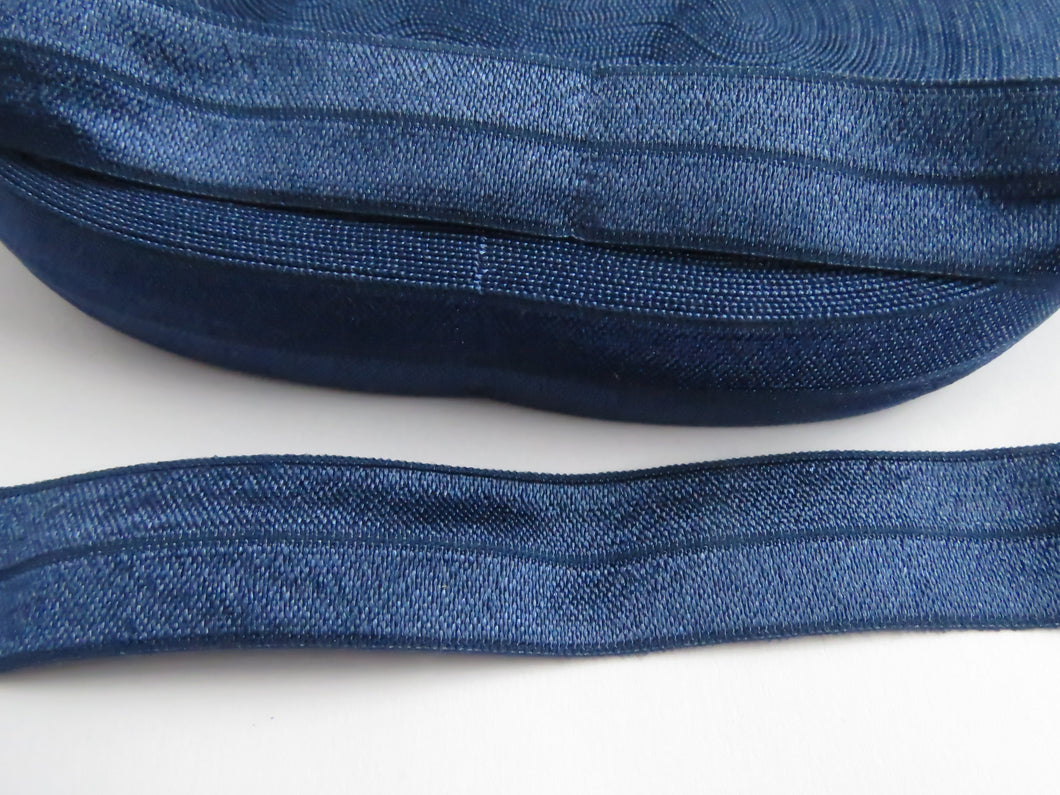 1m Navy 20mm Fold over elastic FOE elastic Foldover