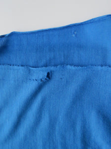 Sale 30% off-1.55m Whirlwind Blue 85% merino 15% corespun nylon 120g jersey knit -lightweight- reduced as small holes along selvage edge but fabric is fine