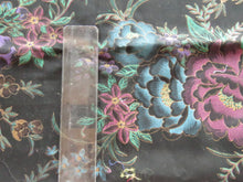 Load image into Gallery viewer, Purple Gold black floral print 100% cotton 55cm L x 53cm Wide