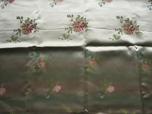 1.7m long x 74cm wide Champagne Chinese brocade with floral print