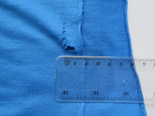 Load image into Gallery viewer, Sale 30% off-1.55m Whirlwind Blue 85% merino 15% corespun nylon 120g jersey knit -lightweight- reduced as small holes along selvage edge but fabric is fine