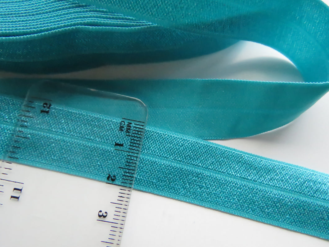 3.5m Neon Blue 20mm Fold over elastic FOE elastic Foldover