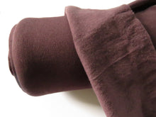 Load image into Gallery viewer, 1m Toasty brown  brushed back sweatshirt fabric 38% merino 54% polyester 8% elastane 280g 160cm wide