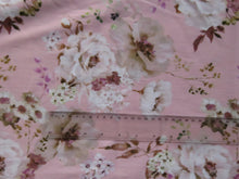 Load image into Gallery viewer, 1.8m Floral Print on Pink Cotton Sateen