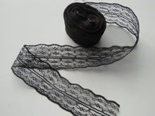 Load image into Gallery viewer, 8m Black 45mm wide Lace Trim