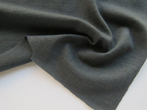 1.5m Chilcott Charcoal grey 82% Merino, 13% nylon 5% elastane jersey knit- Extra wide 180cm