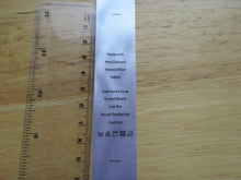 Load image into Gallery viewer, 20 White Satin washing instructions/ Made with New Zealand Merino wool labels