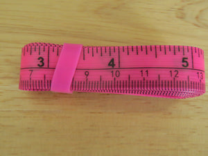 Tape measure- Imperial and Metric measurements- 150cm/60 inches- choose from 3 colours