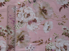 Load image into Gallery viewer, 1.8m Floral Print on Pink Cotton Sateen