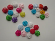 Load image into Gallery viewer, 10 Mixed Colour See through buttons with a single flower 14mm resin shank buttons
