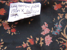 Load image into Gallery viewer, Orange and pink floral print on black 100% cotton 13cm W x 140cm L