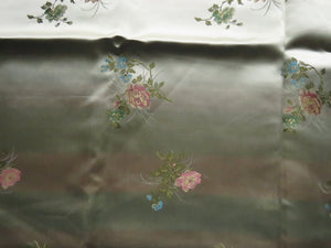 1.7m long x 74cm wide Champagne Chinese brocade with floral print
