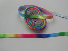 Load image into Gallery viewer, 3.8m Bright colour Rainbow Print fold over elastic 15mm foldover foe.