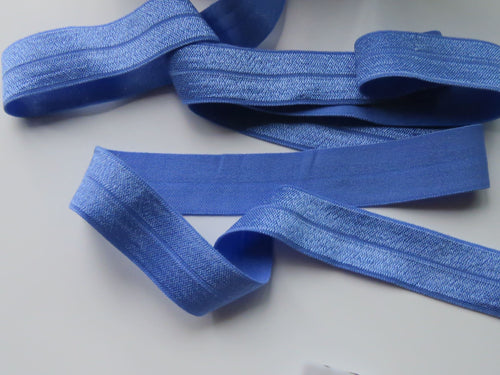 4m Wisteria Blue 20mm fold over elastic