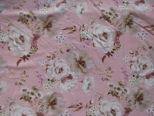 Load image into Gallery viewer, 1.8m Floral Print on Pink Cotton Sateen