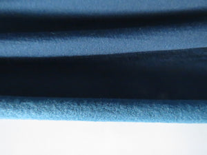 2m Jungle Teal  brushed back sweatshirt fabric 38% merino 54% polyester 8% elastane 270g 170cm wide
