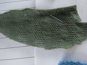 65cm Huntsmen Olive green textured jersey knit 60% merino 40% polyester 170g