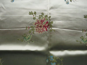 1.7m long x 74cm wide Champagne Chinese brocade with floral print