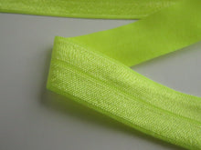 Load image into Gallery viewer, 5m Neon Lemon 20mm fold over elastic foldover FOE