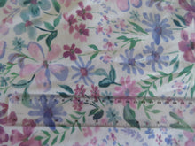 Load image into Gallery viewer, 95cm Purple and pink floral printed linen cotton jersey knit 150cm