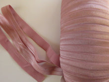 Load image into Gallery viewer, 10m Dusty Pink 15mm fold over elastic-  foldover FOE elastic