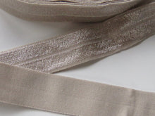 Load image into Gallery viewer, 5m Carmandy beige 20mm Fold over elastic FOE elastic Foldover