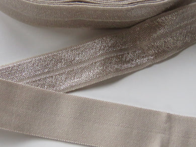 5m Carmandy beige 20mm Fold over elastic FOE elastic Foldover