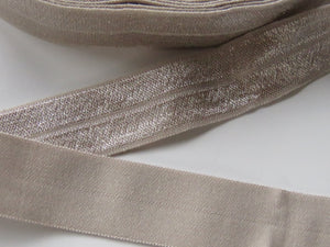 5m Carmandy beige 20mm Fold over elastic FOE elastic Foldover