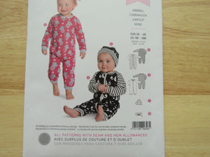 Burda 9328 Baby Toddler Sleepsuit Jumpsuit- use our merino fabric