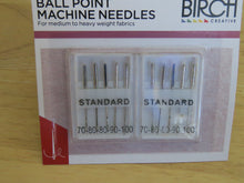 Load image into Gallery viewer, 10 Ball Point Machine Needles 70, 80, 90 and 100- Birch Creative