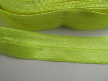 Load image into Gallery viewer, 5m Neon Lemon 20mm fold over elastic foldover FOE