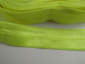5m Neon Lemon 20mm fold over elastic foldover FOE