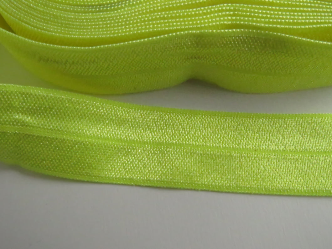 5m Neon Lemon 20mm fold over elastic foldover FOE