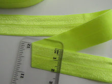 Load image into Gallery viewer, 5m Neon Lemon 20mm fold over elastic foldover FOE