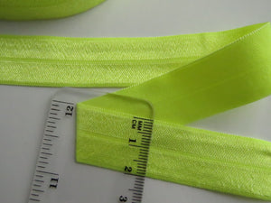 5m Neon Lemon 20mm fold over elastic foldover FOE
