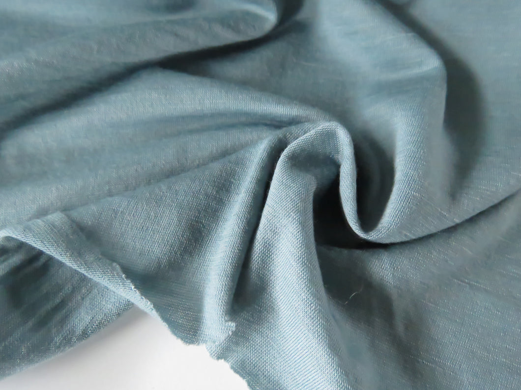1.5m Schooner Blue 85% merino 15% corespun nylon jersey knit 120g 155cm- precut